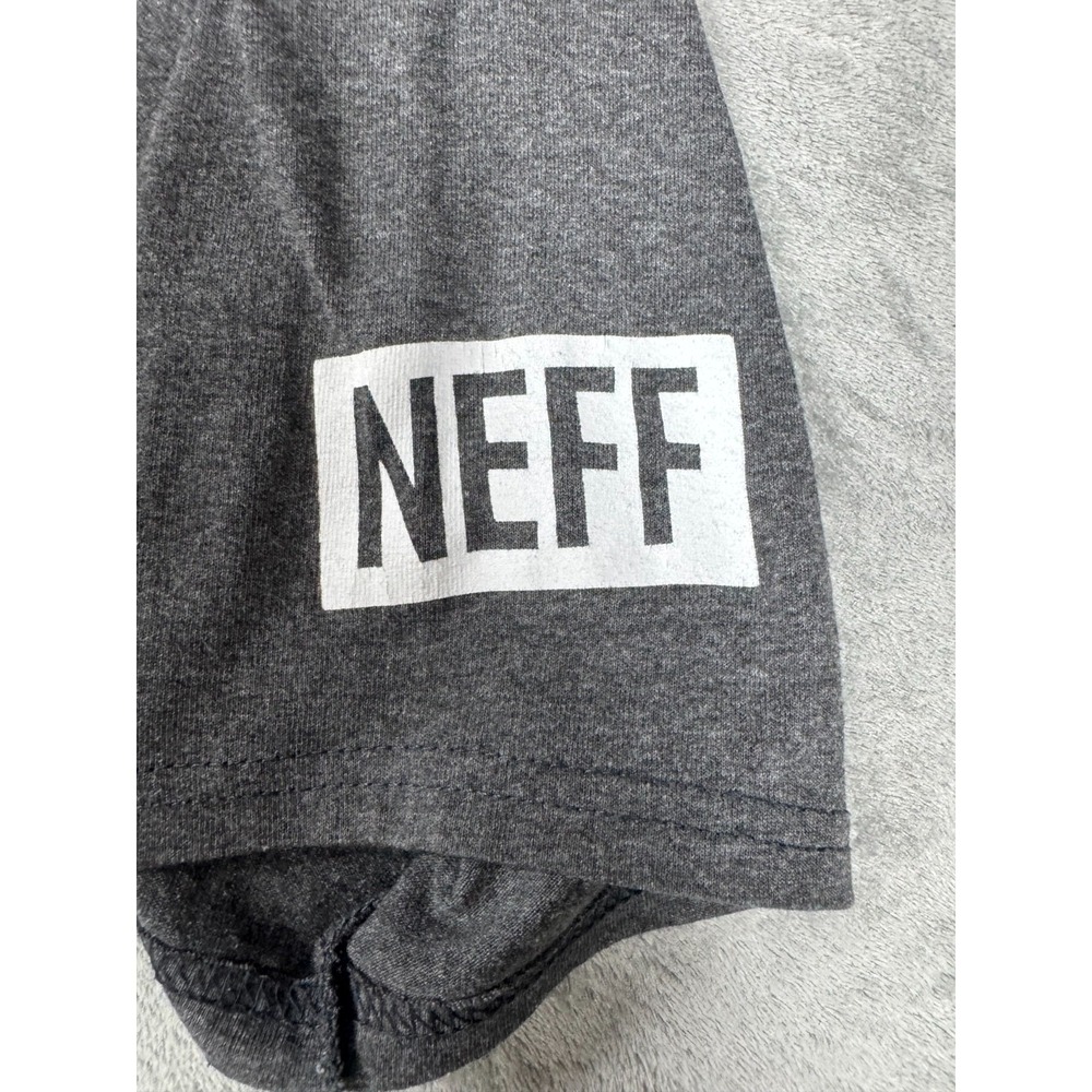 Neff x Disney Tee Shirt Charcoal Grey Mickey Mouse Graphic Print Mens Size Large - Picture 8 of 11